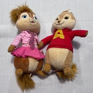 Ty Beanie Babies Alvin and the Chipmunks Brittany & Alvin Plush Toy Set